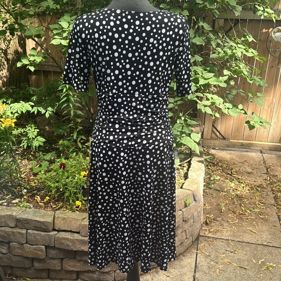 Jessica Polka Dot Classic Black and White Midi Dress. Size Small. - Picture 5 of 10